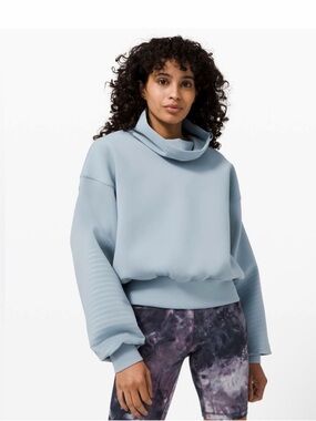 lululemon athletica Pale Blue Funnel Cowl Sweater